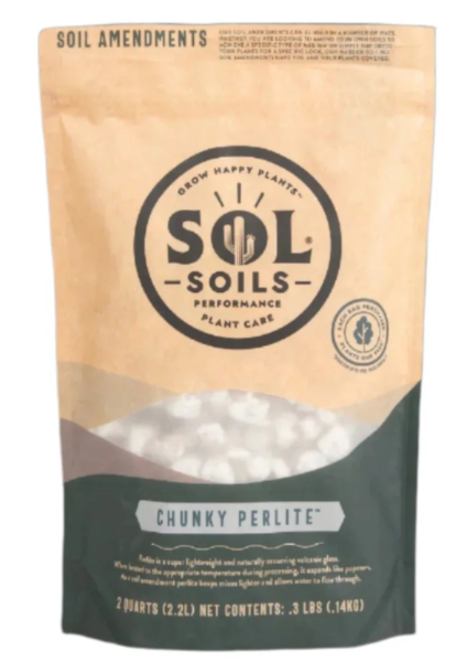 Sol® Soils Chunky Perlite Amendments, 2 Quart Bag - 8 per case - Potting Mix, Compost & Amendments